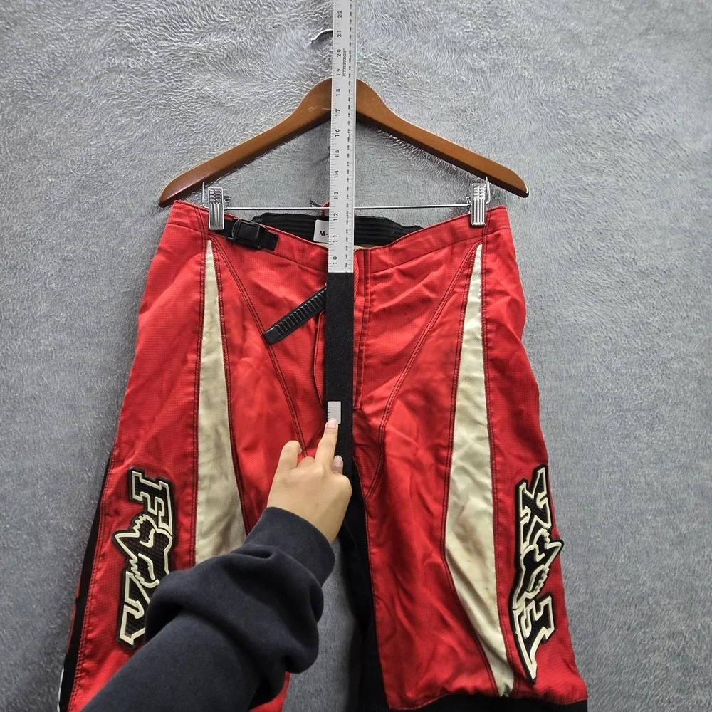 Fox Racing Men Motocross Pants 32 Red 180 Dirt Bike Colorblock Logo Y2K READ